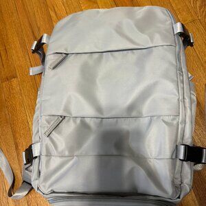 Grey Travel Back Pack with Charging port, Shoe compartment and Laptop sleeve